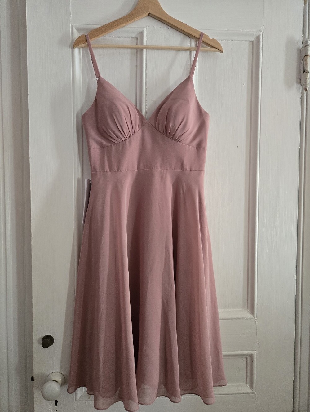 Azazie Emmy Dusty Rose Short Bridesmaid Dress